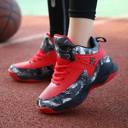 Basketball Shoes for Kids Sneakers New Boys Brand Thick Sole Non-slip Children Sports Shoes Child Boy Basket Trainer Shoes.