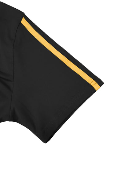 2025 Women's Summer Two-Piece Set Sportswear Short Sleeve Trousers Color Block Soft Fashion Basic Versatile Outfit.