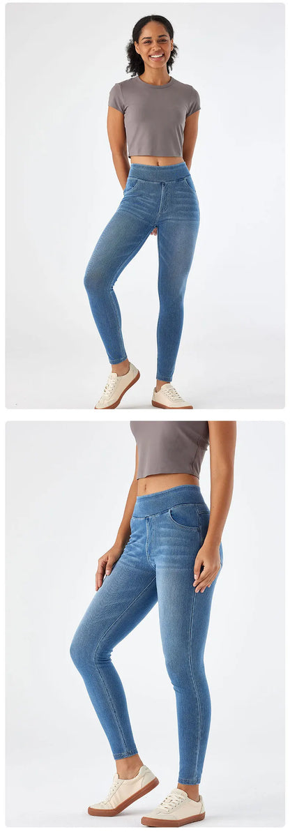 Jeans Women Denim Pant Long Pants Yoga Slim Mom Jeans High Waist Sheath Trousers Casual Pocket Y2k Streetwear Elegant Work 2025.