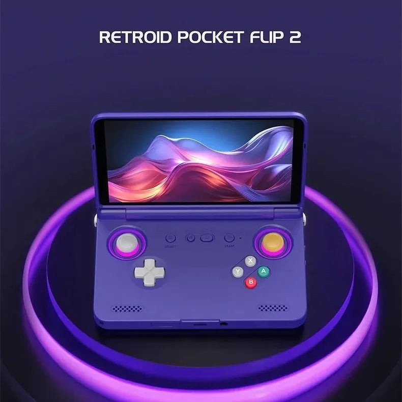 Retroid Pocket Flip2 Retro Handheld Game Console 5.5 Inch Touch AMOLED Screen 1080P SD865 Android 13 Wifi6 Portable Video Player.