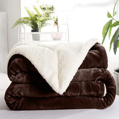 Sherpa Fleece Blanket Reversible Soft Fluffy Warm Large Sofa Bed Throw Blankets.