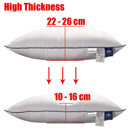 Down Pillow 100% Goose Down Feather Household Down Pillow Three layer down+feather+down pillow  size height can be customized