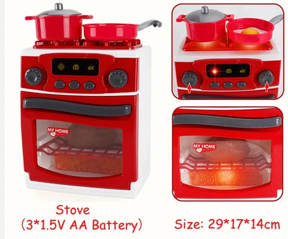 Kitchen Appliances Toys Toy Kitchen Set for Kids Play Kitchen Doll House Accessories Blender Coffee Maker Machine Mixer Toaster.