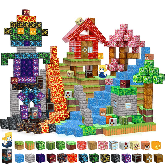 Magnetic Building Blocks Magnet Cube Set STEM Montessori Sensory Toy for Kids Boys Girls Ages 3+ DIY Model Children.