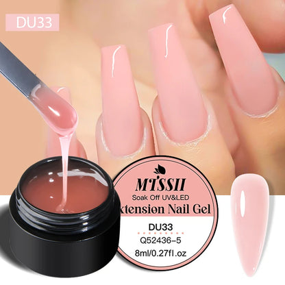 Mtssii 8ML Quick Extension Nail Gel Vernis Nude Milk White Gel Nail Polish UV Semi Permanent Nails Art For Manicure Tools