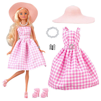 NEW 25 Style Doll Clothes Outfits Pink Winter Sweater Coat Dress Pant Costume Doll House Accessories Christmas Girls Gift