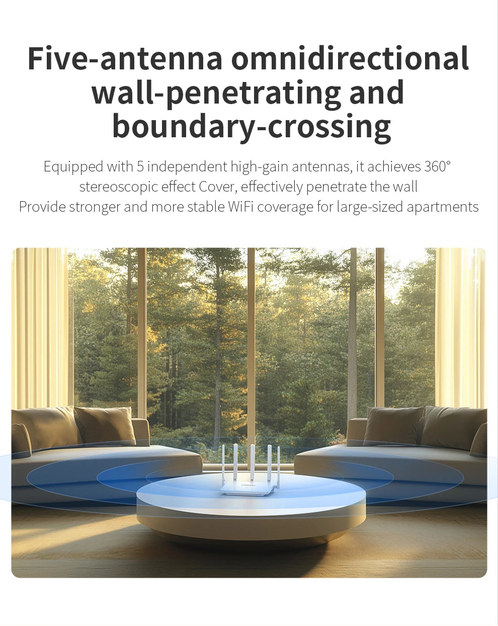 Comfast 3000Mbps Wifi6 Mesh System Wireless Router Dual Band WI-FI 6 Mesh Router Wide signal Range Wifi Range Extender.