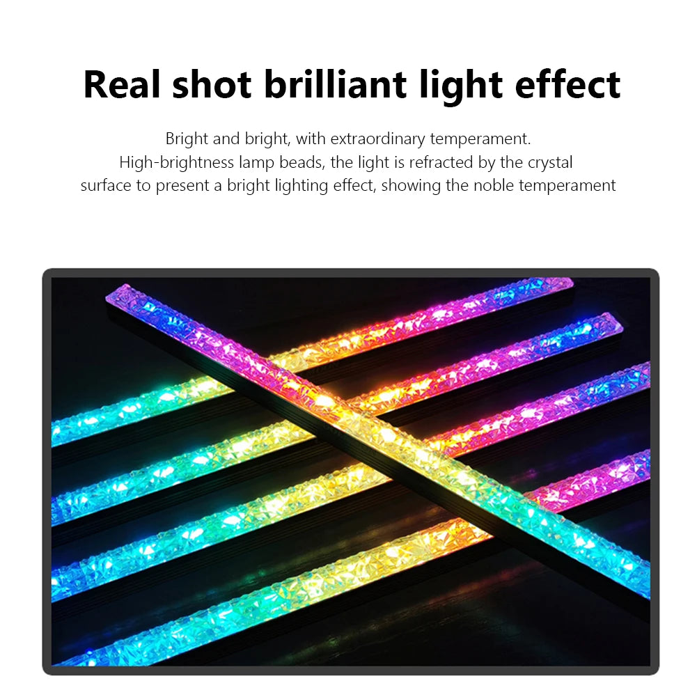COOLMOON ARGB LED Strip Light 5V 3Pin/Small 4Pin Diamond Magnetic Colorful Atmosphere DIY Lamp Bar for PC Computer Case Chassis.