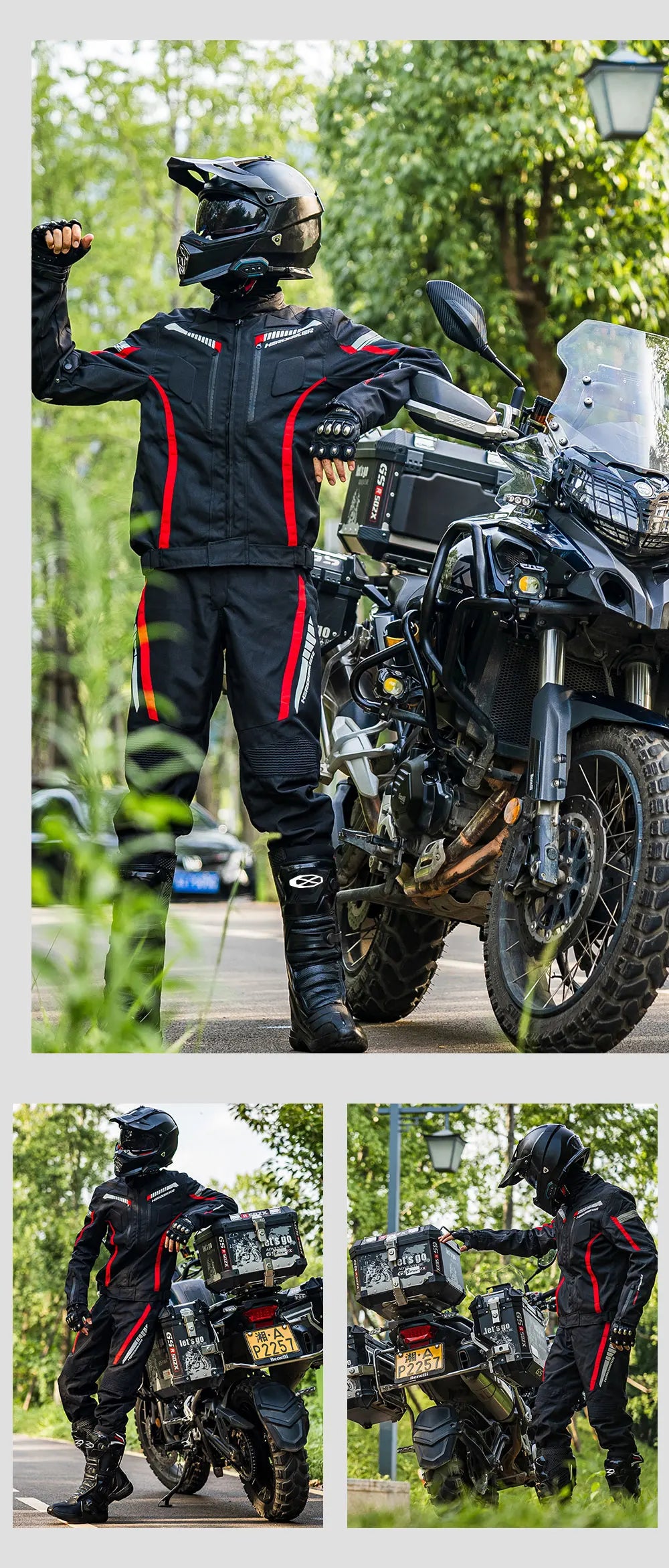 HEROBIKER Waterproof Motorcycle Jacket Man Racing Jacket Wearable Motorcycle Pants Moto Clothing With EVA Protection