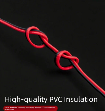 2 Pin Wire Electric Copper Cable 28 26 24 22 20 18 16 AWG LED Strip Lamp Lighting Cable PVC Extend Cord White Black Red UL2468.