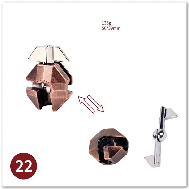 Classic IQ Metal Brain Magic Baffling Puzzles Game Toys for Children Adults Funny Gifts