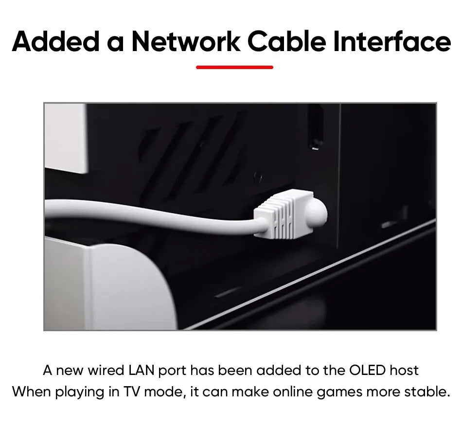 Nintendo Switch OLED Model 7 Inch Screen Joy‑Con Handle Enhanced Audio Adjustable Console Stable TV Mode Video Game.