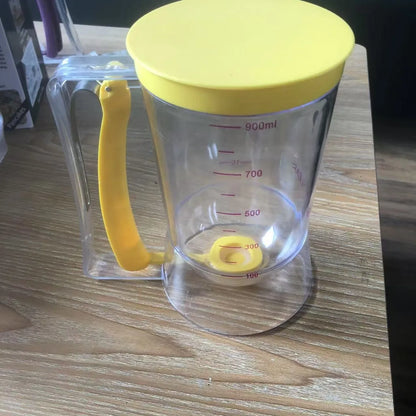 Pancake Cupcake Batter Dispenser 900mL Pancake Dispenser For Batter With Measuring Label Squeeze Handle Bracket Pastry Tools.