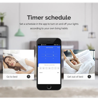 Tuya DIY Breaker Wifi Smart Light Switch Modul 10A 100-240V Zwei-Wege App Fernbedienung Arbeit mit Alexa Google Home 1/2/3/4Gang.