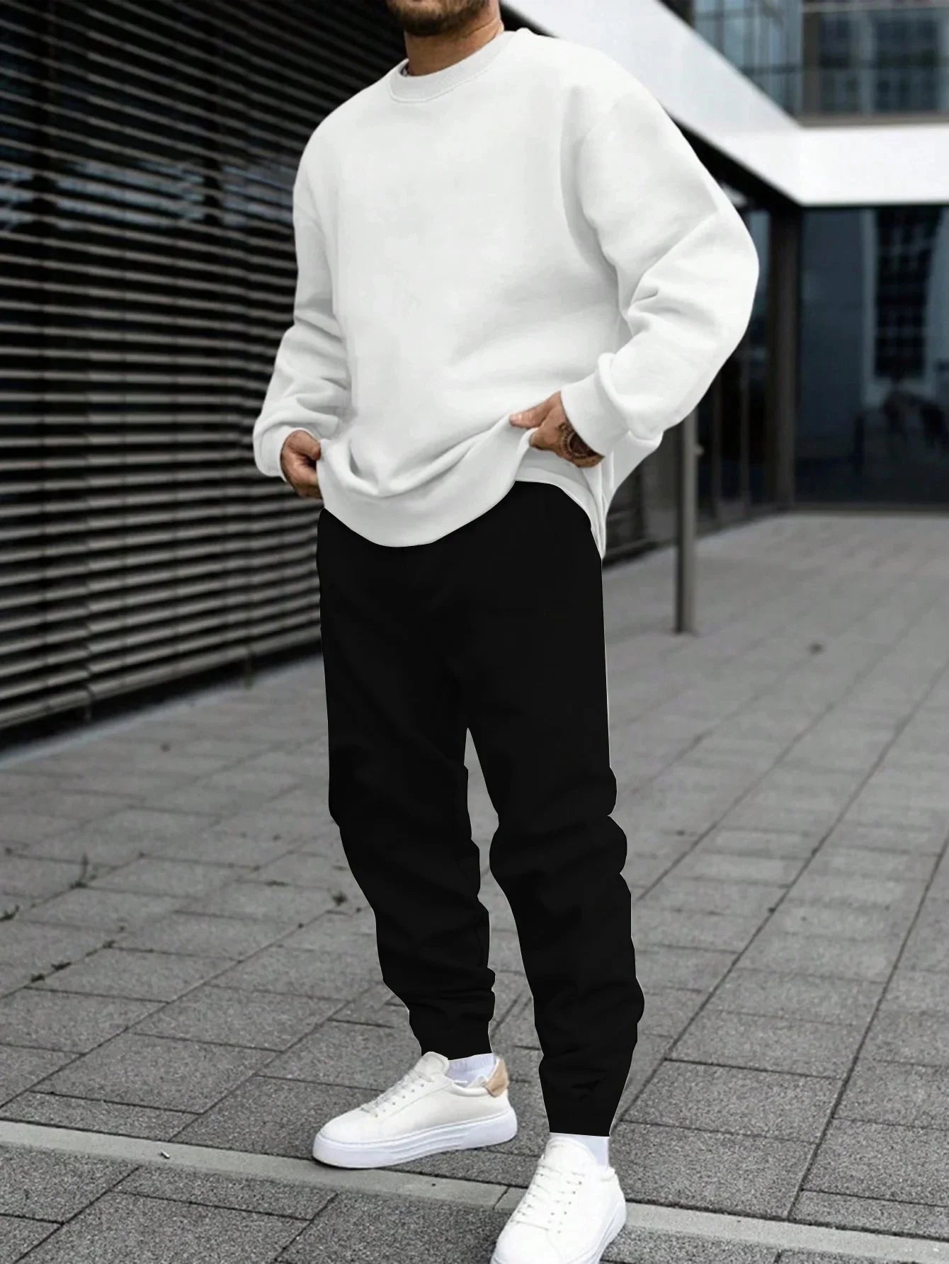 New in Mens Tracksuit O Neck Sweatshirt Sweatpants 2 Pcs Set Casual Jogging Pullover Pants Man Clothing Fall Popular Streetwear.