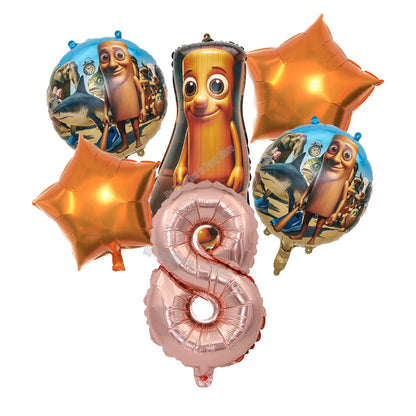 Italienisches Brainrot-Ballon-Set, Babyparty-Party-Ballon, Tralalero Tralala TungTungTungSahur-Luftballons, Dekoration, fotografische Requisite