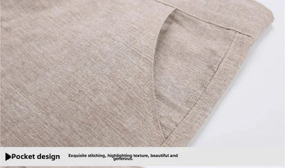 Summer Thin Men's Casual Pants Straight-Leg Loose-Fit Linen Trousers Youth Men's Pants Direct From Manufacturer Wholesale