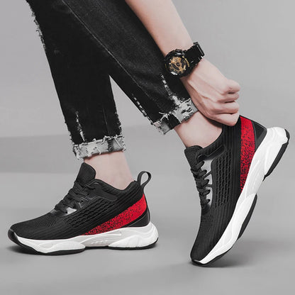 Fashion Men Sneakers Elevator Shoes Men Breathable Mesh Shoes Sports Casual Board Shoes Men's Hidden Inner Heightening Shoes 8cm.