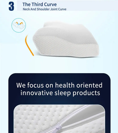 Memory Foam Bed Orthopedic Pillow Neck Protection Slow Rebound Memory Pillow Butterfly Shaped Health Cervical Neck.
