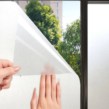 Frosted Anti Look Window Privacy Film Non Adhesive Static Cling Bathroom Shower Window Glass Sticker Sun Blocking Door Movie.