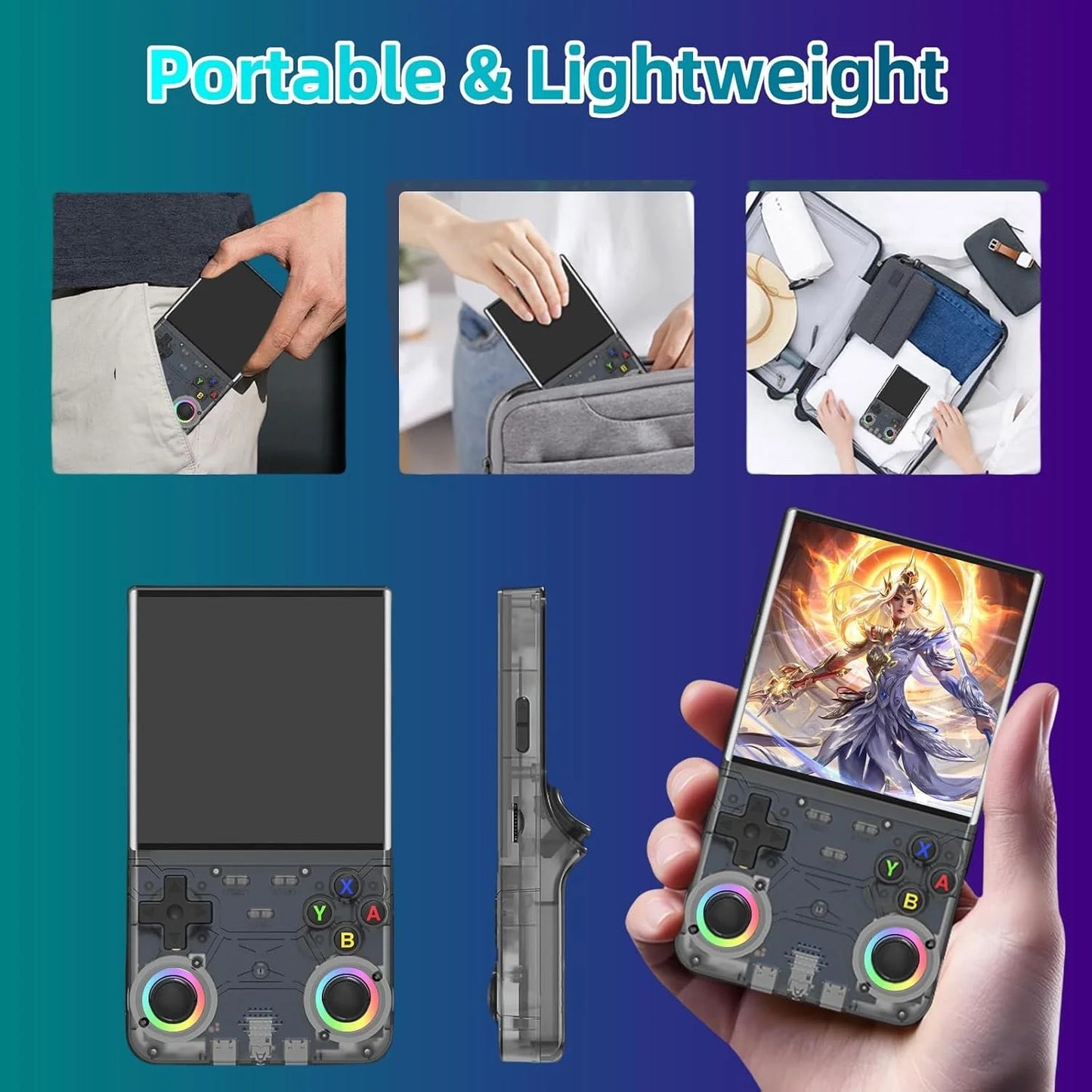 R36 Ultra Handheld Game Player WIFI 4 Inch IPS Screen Open Source Retro Video 64G 128G Memory up to 20000+ Games R36Ultra.