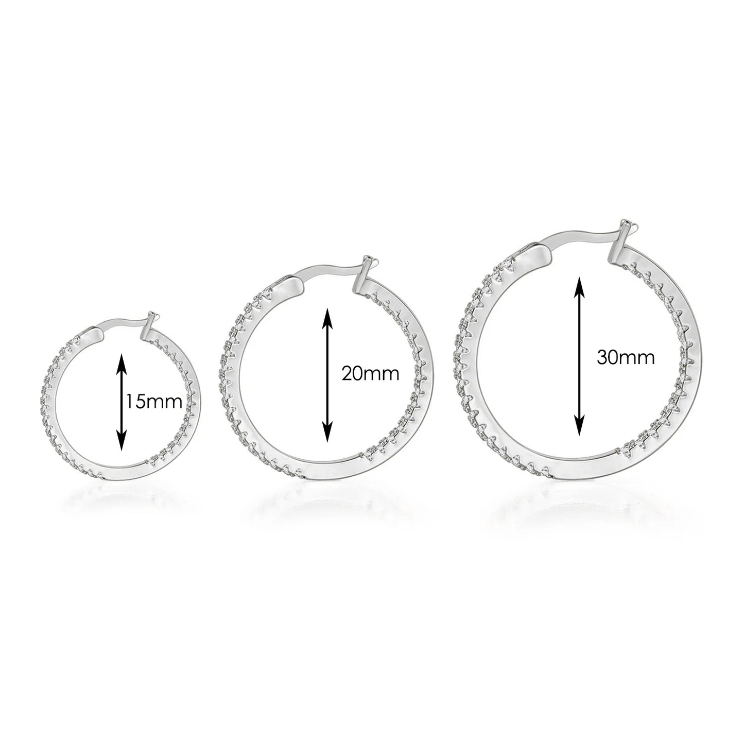 Hoop Earrings for Women Fashion Trend Micro-inlaid Zircon Small & Big Pierced Cartilage Ear Hoops Punk Jewelry Accessories E398.