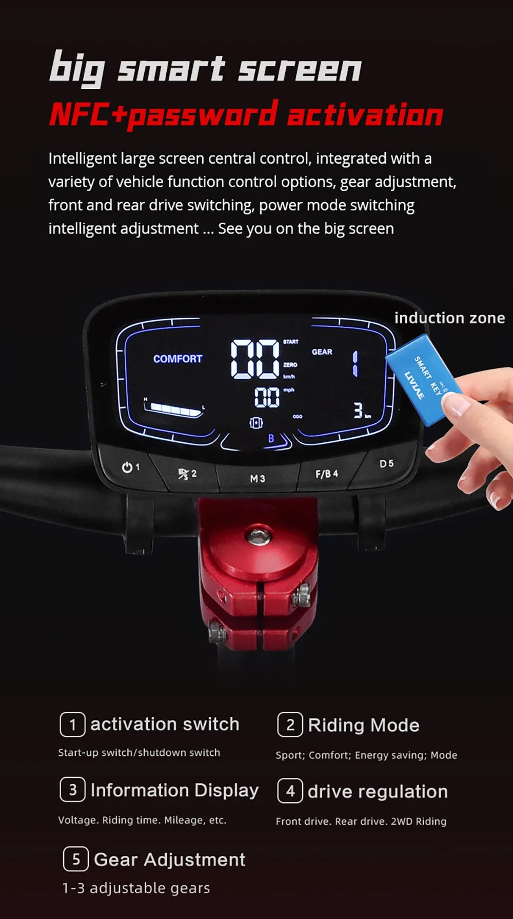 BOYUEDA S5-11 Electric Scooter, 2*3000W Motor, 60V 38AH Battery, 11-inch Tire, 85km/h Max Speed, Dual Hydraulic Disc Brakes.