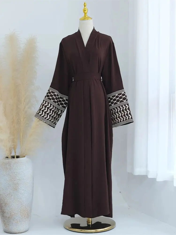 Butterfly Embroidered Open Kimono Abaya Dubai Luxury 2024 Islam Muslim Kaftan Modest Dress Kebaya Damen Robe Abayas For Women
