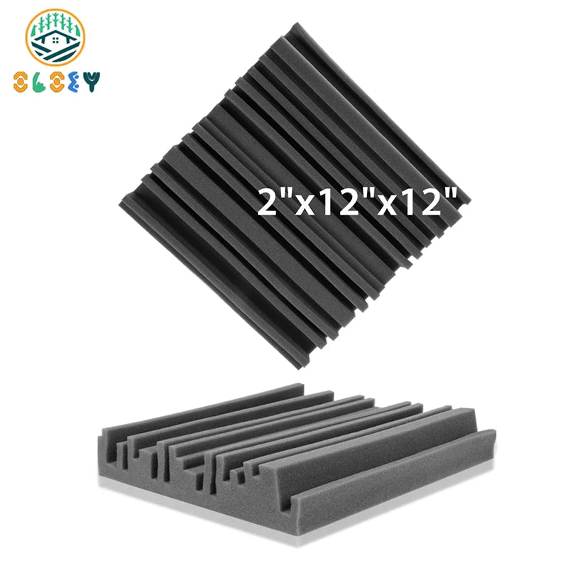 Sound Absorbing Equipment 6/12/24 Pcs, Home Music Noise Isolation Wall Panel, Broadband Acoustic Panels Soundproof Foam Padding