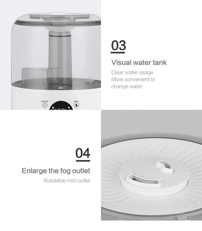 KINSCOTER 3L Air Humidifier Professional Large Capacity Home Humidifier Plant Mist Aroma Diffuser with Remote Control Timer.