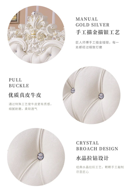 Gold Luxus gestepptes Doppelbett Holz Vintage weiche Einzelkopfteile Doppelbett Erwachsene Zuhause Camas De Dormitorio Möbel