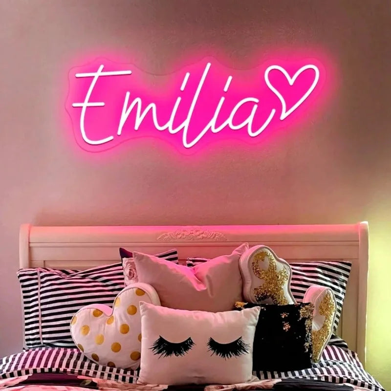 Customizable Led Name Sign Gift for Kid Custom Name Signs Teenage Gift Neon Sign for Wall Decor Bedroom Decor Personalized Gifts.