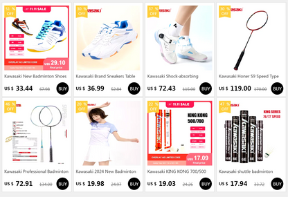 Kawasaki New Badminton Shoes Sneakers Mens Tennis Breathable Anti-Slippery Sport Shoes for Men Women K-065D.