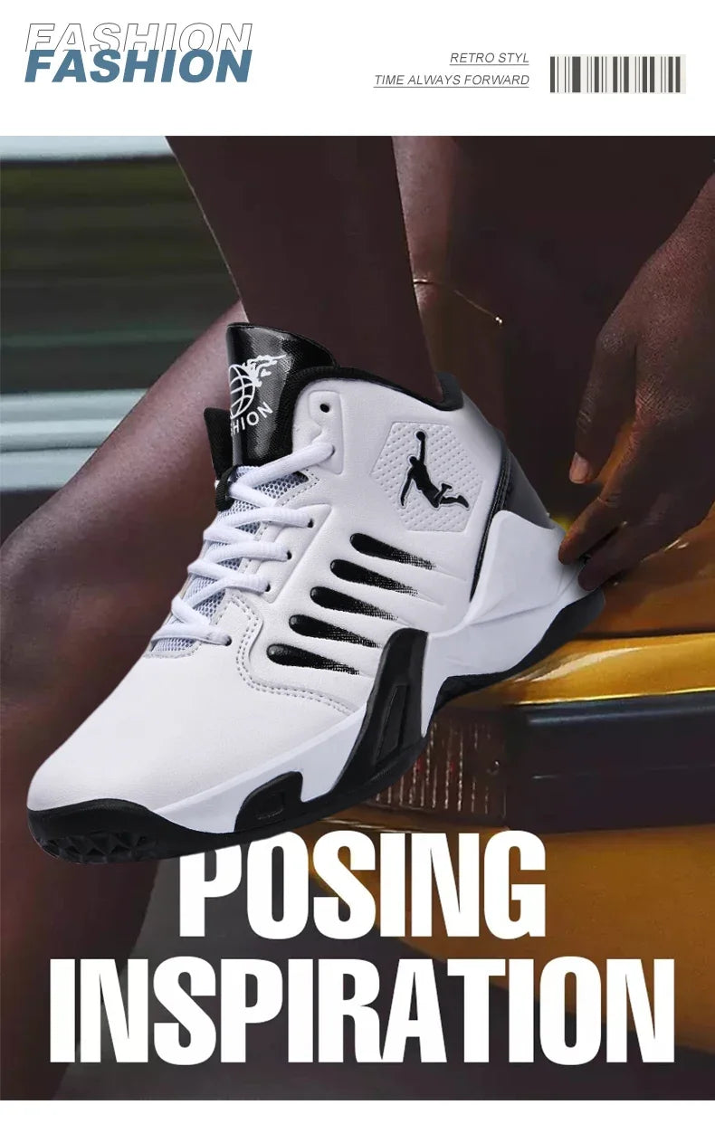 2024 Men Basketball Shoes Outdoor Sports Shoes Male Trendy Sneakers Wear Resistant Rubber Sole Basketball Shoes unisex 36-45.