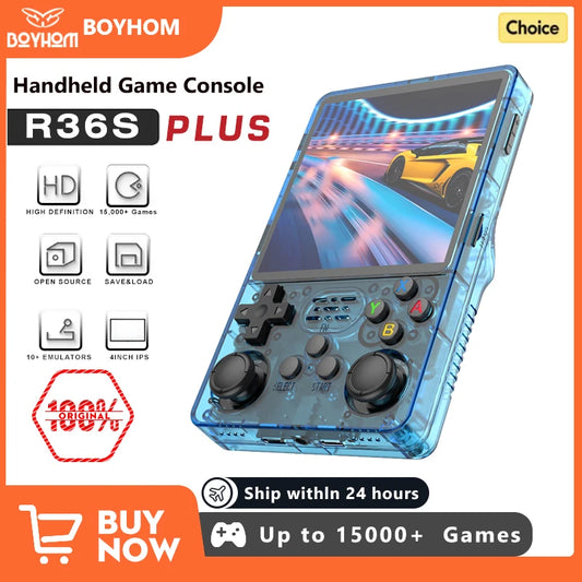 R36S R36Plus Retro Handheld Game Console Linux 64-bit System 4" IPS Screen RK3326 Portable Pocket Video Player For N64 PS1.
