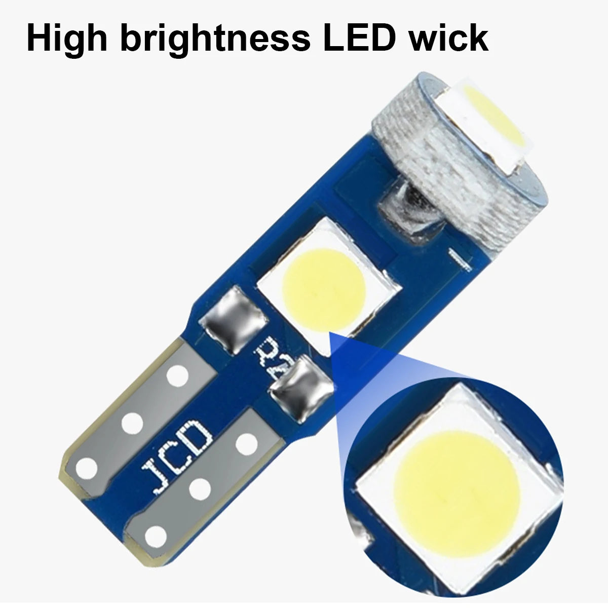 10X T5 Led-lampe W3w Auto Lichter Lizenz Lampe Motorrad Dashboard Licht Auto 3smd 12v Canbus Innen Mini rote Dome Lesen Lampen.