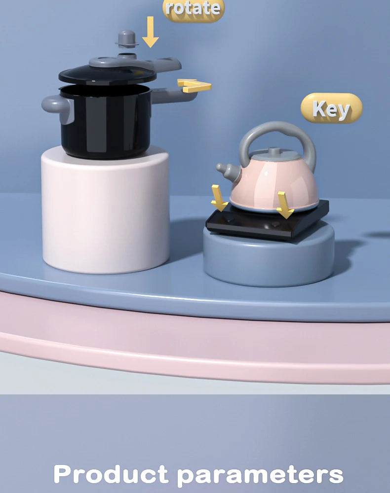 Kids Kitchen Toy Accessories, Pretend Cooking Playset with Play Pots and Pans, Utensils Cookware Toys, Play Food Set, Toy Vegeta.