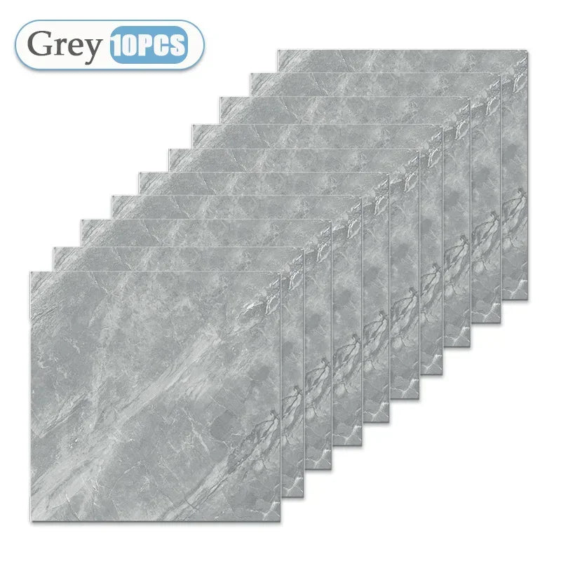 10/20/40PCS 30x30cm Self Adhesive Wallpaper Waterproof Tile Stickers FloorSticker for Kitchen Bathroom Ins Style Home Decor