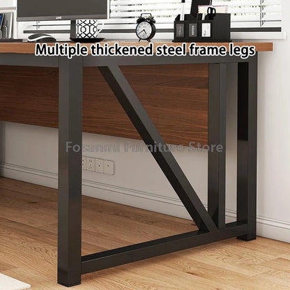 Robuster Büroschreibtisch im Industriestil mit Stahlrahmen, 39 x 23 Zoll, breiter Tisch für das Schreiben von Gaming, moderne Arbeits-Computertische