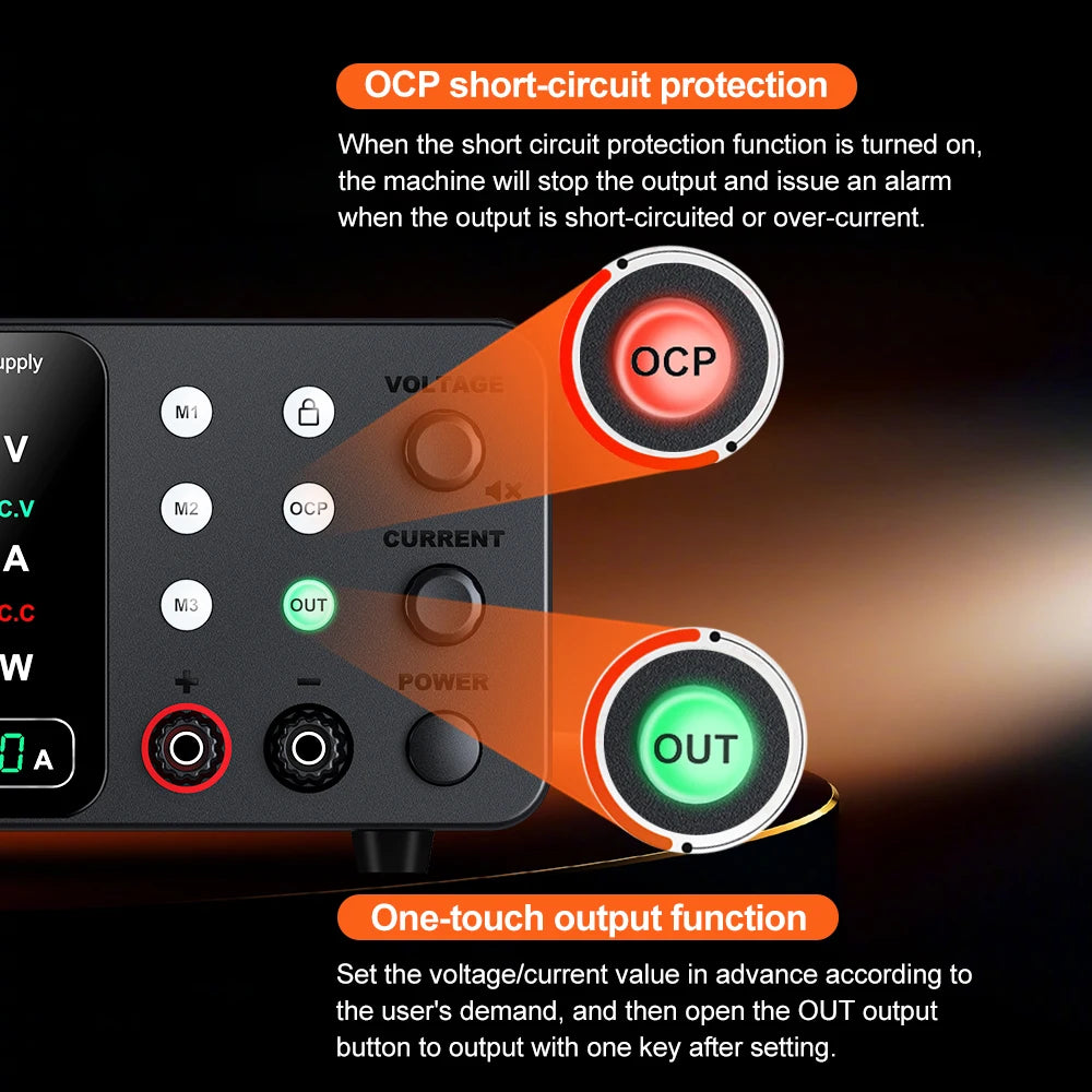 New Wanptek DC Power Supply 30V 10A Laboratory Switching Power Supply TPS-C3010 Three-Group Memory Function Preset Current.