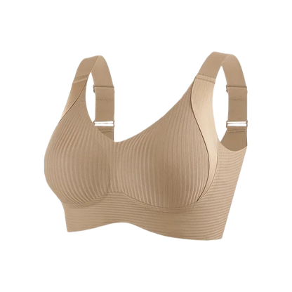 Plus Size Seamless Bra - Wireless Lift Anti-Sagging, Breathable Wide Strap Comfort for Women Daily & Sports.