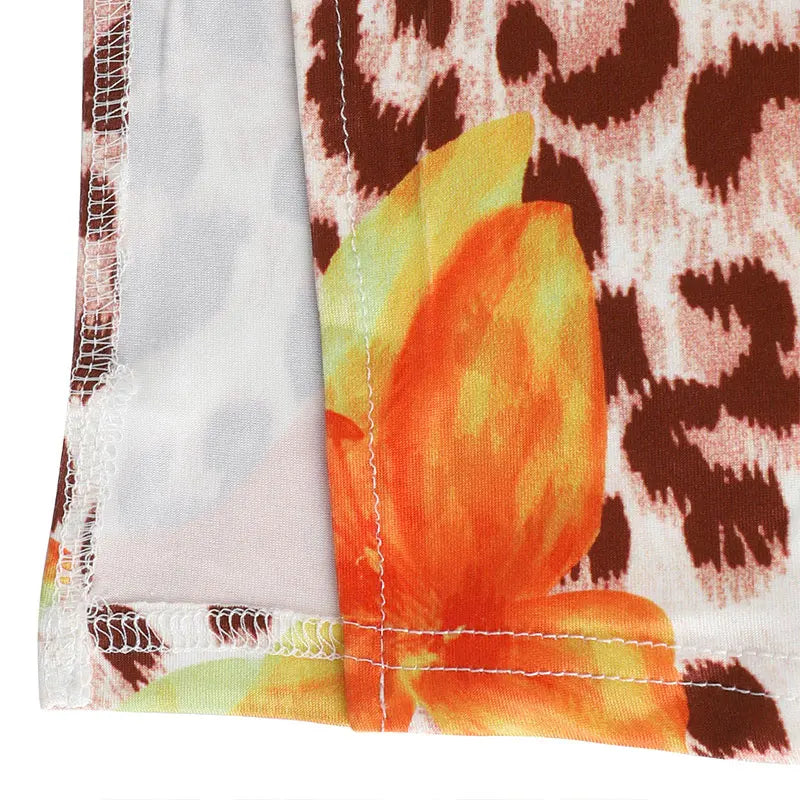 Neue frauen Kleider Sommer Sexy Backless Print Leopard V-ausschnitt Kleid Streetwear Fashion Halter Lace-up Weibliche Kleider Kleidung.