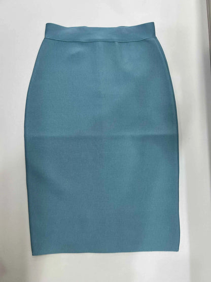 60CM Knee Length Stretch Bandage Skirts Women Candy Color Bodycon Pencil Skirt Ladies Elegant Office Business Formal XL XXL.