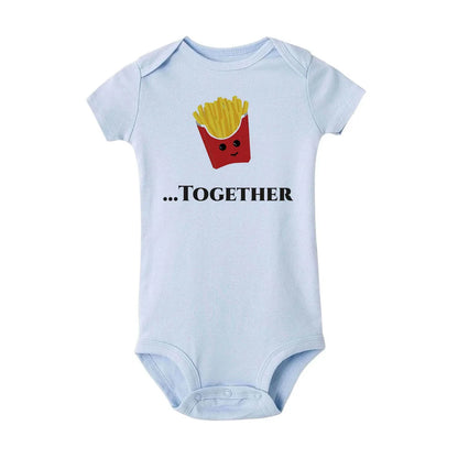 Perfect Together Twin Babykleidung Lustige Zwillings-Outfits Strampler Junge Mädchen Duschgeschenk Sommer Kurzarm-Bodys Bruder/Schwester.
