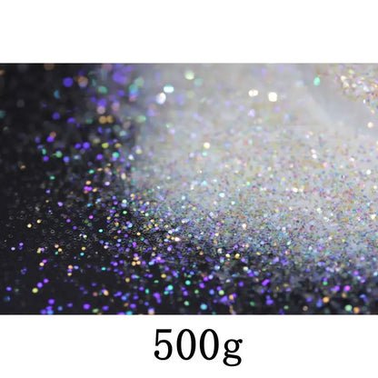 Ultra Fine Colorful Spark - Solvent Resistant White Iridescent Glitter -  - 015 Size, 0.5 mm