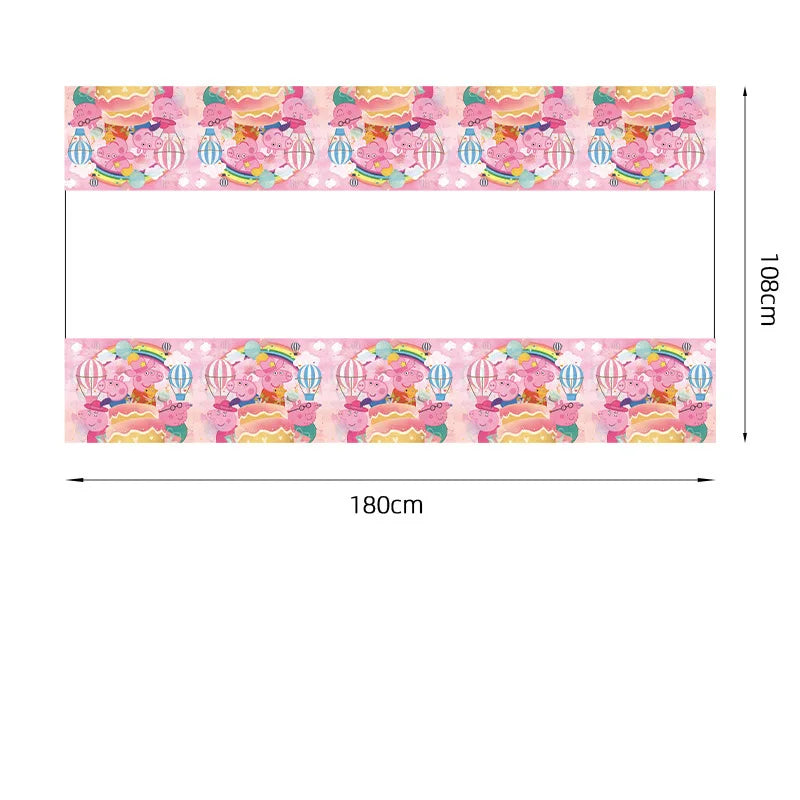 Cartoon Peppaed Schweine Geburtstag Party Dekoration George Seite Pappteller Einweg Geschirr Ballon Für Kind Event Liefert.