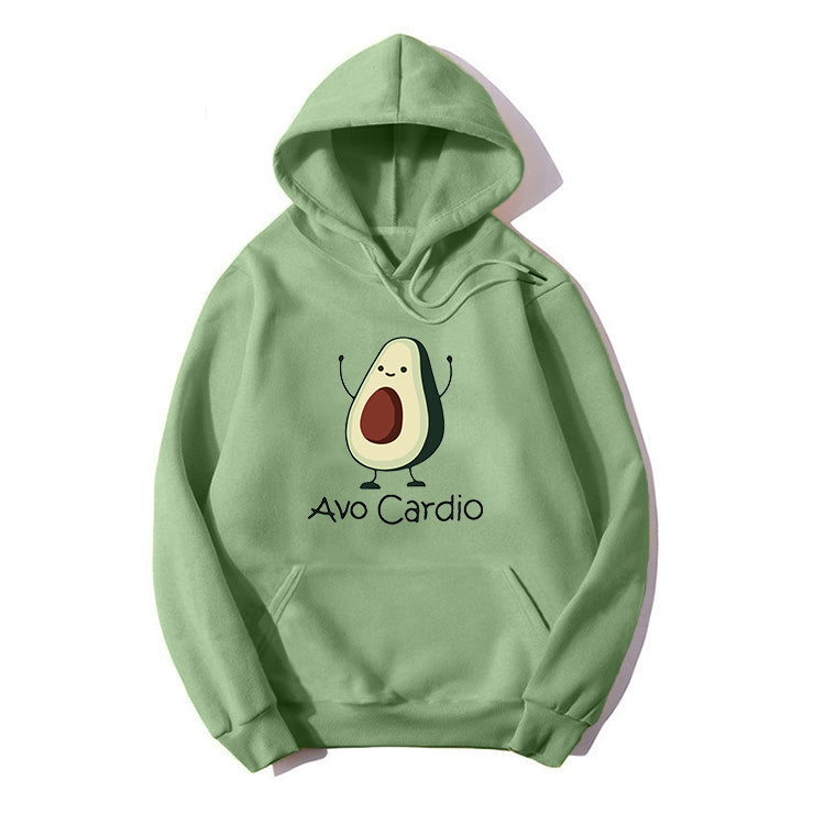 Blessyuki niedlichen Avocados Muster druck lässige Hoodies Frauen Herbst Winter neue einfache Langarm Student Sweatshirt plus Größe Top.