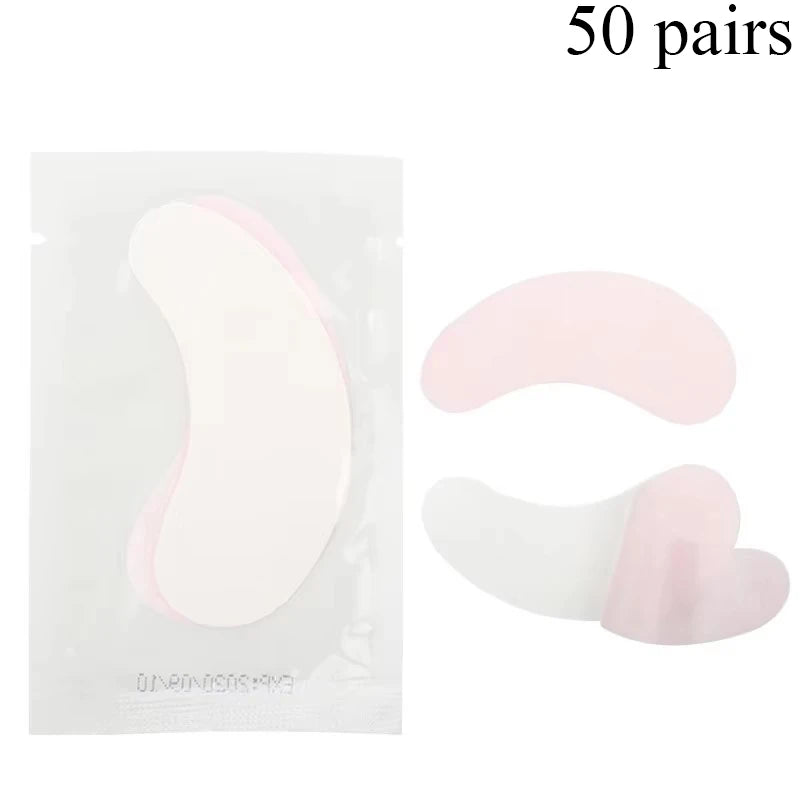 50pairs Eye Patches Under Eye Pads Paper Gel Lash Pad Eye Sticker Tips Wraps Hydrogel Eyelash Extension Patch Makeup Tool.