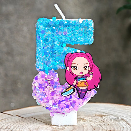 Heißer Kpop Dämon Jäger Thema Kerze 3D Nummer 0-9 Kinder Geburtstag Kuchen Dekoration Baby Dusche Anime Party liefert Geschenke.