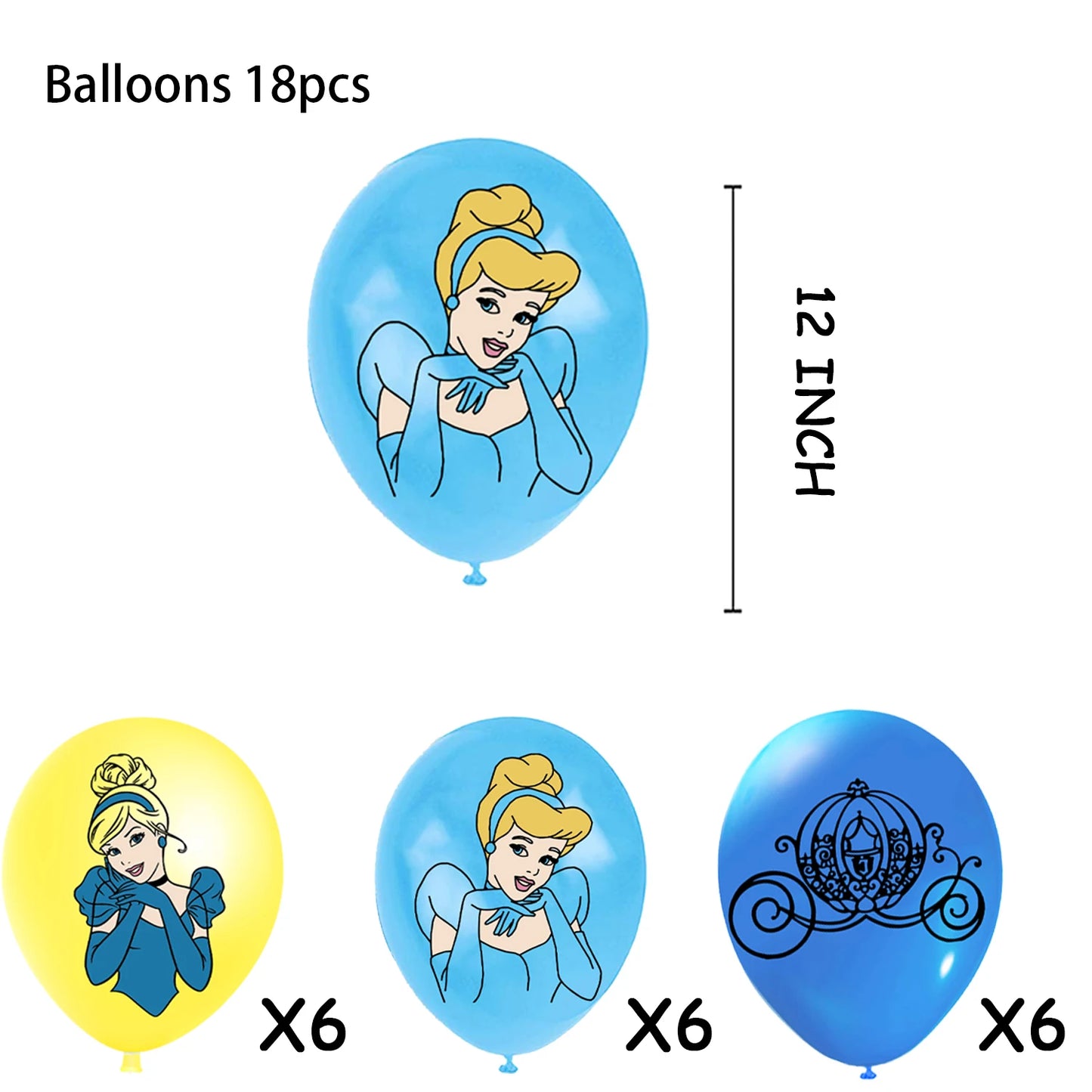 Disney Cinderella Geburtstag Dekoration Party Liefert Hintergrund Geschirr Set Luftballons Dekoration Party Gefälligkeiten Für Kinder Geburtstag